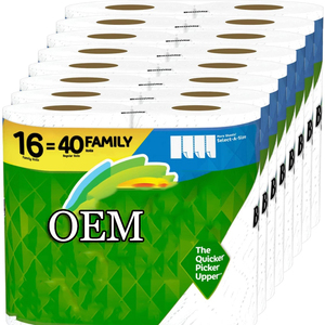 Nhà Máy Bán buôn nhà bếp khăn giấy số lượng lớn gỗ bột giấy 2 ply OEM dùng một lần nhà bếp mô CuộN - Product Image 1