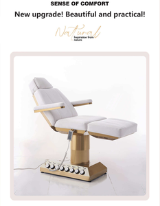 High Quality White Salon Beauty Facial Bed Luxurious 3/4 Motors <b>Adjustable</b> Salon Shop Spa - Product Image 3