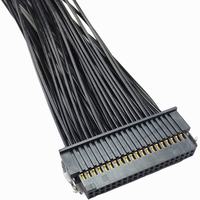 موصل أسلاك من سلسلة Samtec ISDF بجهد 600 فولت من نوع LSZH، موصل لوحة توصيل 4/100 منفذ، 28AWG، هيكل أسود، مجمع مسبقًا للسيارات/الدراجات النارية
