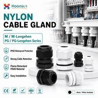 Presse-étoupe en nylon PA66 étanche IP68 PG7-PG63 avec contre-écrou et rondelle pour boîtes de jonction et panneaux de commande