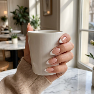 Lot de 30 <span class=keywords><strong>faux</strong></span> <span class=keywords><strong>ongles</strong></span> de luxe en amande française à presser, courts, naturels, haut de gamme, avec emballage personnalisé, qualité salon, marque privée - Product Image 6