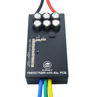 Flipsky FSESC 75200, PCB de Aluminio, 84V 200A, ESC de Alta Corriente Basado en VESC para Tabla de Surf Eléctrica E-Foil, Robot Subacuático