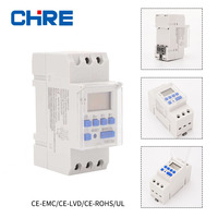 Minuteur programmable numérique intelligent LCD CHRE THC15A, contrôle automatique hebdomadaire 24 heures, alimenté par piles, courant maximal