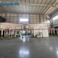 Línea de Recubrimiento en Polvo Automática Controlada por PLC con Horno de Curado para el Procesamiento de Piezas de Acero, Alta Productividad
