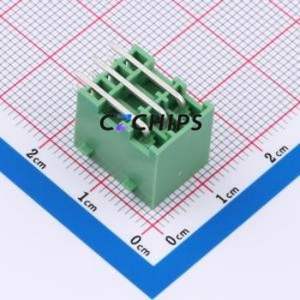 DB2ERHBG-3.5-2*3P-GN Plug-in Terminal Block Bent Lead Through Hole,P=3.5mm Board-to-Board / Socket Closed Snap Fixing 2x3P 3.5mm - Product Image 2