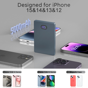 เครื่องชาร์จไร้สาย Jianhan Magnetic Slim 9 มม. แบบพกพา ความจุ 5000mAh 20W พร้อมจอ LED - Product Image 6