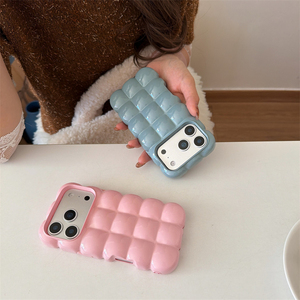 เคสโทรศัพท์ 3 มิติ ลายขนมปังสีลูกกวาดน่ารัก สำหรับ iPhone 17 16 15 14 13 Pro Max  แบบมันเงา ป้องกันรอยขีดข่วน - Product Image 5