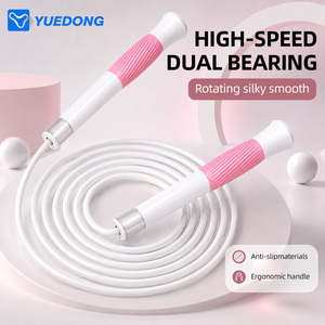 <span class=keywords><strong>Cuerda</strong></span> <span class=keywords><strong>de</strong></span> Saltar Profesional <span class=keywords><strong>de</strong></span> Alta Velocidad <span class=keywords><strong>con</strong></span> Agarre <span class=keywords><strong>de</strong></span> Posicionamiento Activado por Pulgar - <span class=keywords><strong>Cuerda</strong></span> <span class=keywords><strong>de</strong></span> PVC <span class=keywords><strong>de</strong></span> una Pieza <span class=keywords><strong>de</strong></span> 4.5mm y Rodamiento <span class=keywords><strong>de</strong></span> Acero para Entrenamiento HIIT - Product Image 1