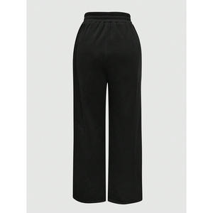 Pantalons <span class=keywords><strong>de</strong></span> sport décontractés amples <span class=keywords><strong>de</strong></span> haute qualité en gros, respirants, à séchage rapide, tendance, polyvalents, <span class=keywords><strong>de</strong></span> couleur unie, pour femmes - Product Image 6