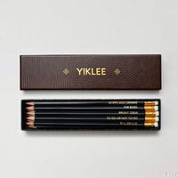 Boîte d'emballage pour ensemble de crayons à mine sans logo personnalisé, boîte de rangement pour stylos, boîte d'emballage en papier pour crayons de couleur