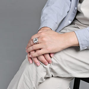 Vintage Anubis Guardian God Titanium Steel <b>Ring</b> Men's Ancient Egyptian Jackal Head Jewelry Gift Silver Color - Product Image 2