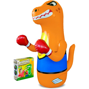Inflatable Orange Dinosaur <b>Punching</b> <b>Bag</b> for Kids Indoor and Outdoor Play Ages 3+ - Product Image 1
