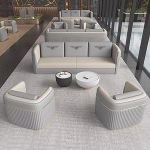 Office <b>Sofa</b> <b>Set</b> PU Leather Modular Design For Commercial Venues Meeting And Reception Areas - Product Image 4
