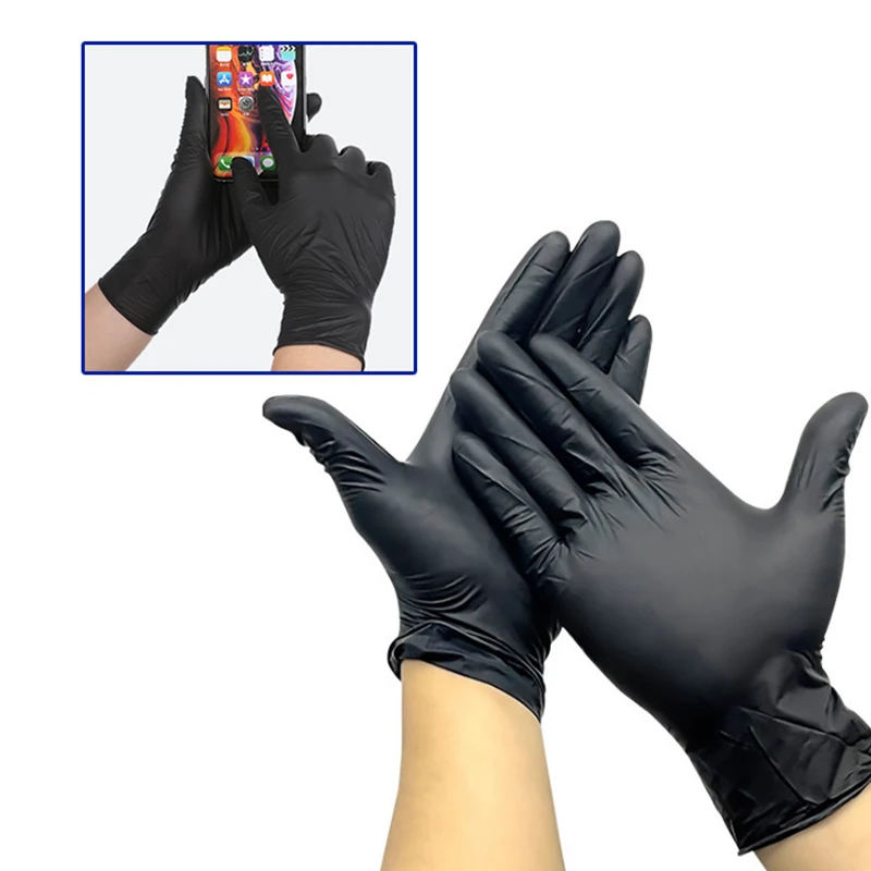 Одноразовые nitriolo guantes de оптом нитриловых перчаток делая машину нитриловые черные татуировки перчатки