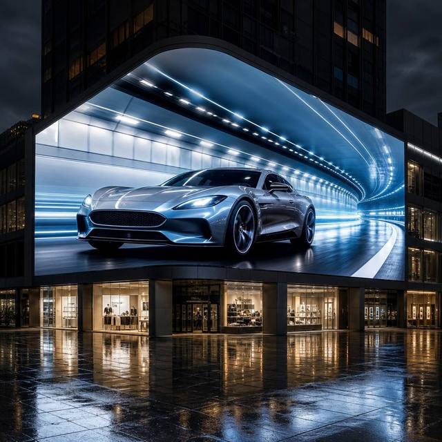 Glasses Free 3D Outdoor LED Advertising Screen 4K UHD Waterproof Fixed Event Plaza Roadside Promotion