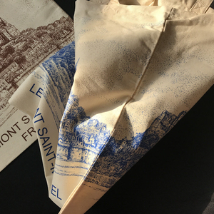 Bolsa de Mano de Algodón con Diseño de Isla de Dibujos Animados Franceses, 37x41 cm, Diseño Pintado a Mano, Bolsa de Compras Ecológica, Bolsa para Libros - Product Image 2