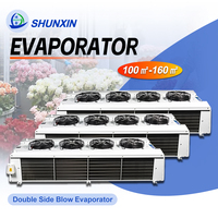 1 Set MOQ 100 ㎡ -160 ㎡   Ruang Pendingin Pengawet Bunga dengan Evaporator Keluaran Udara Ganda Hemat Energi 220V Evaporator Tiup Ganda Sisi