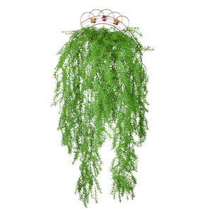 Plantes artificielles Ruyin, plante suspendue 100 cm, simulation de fougère en plastique, décoration pour intérieur et extérieur - Product Image 5