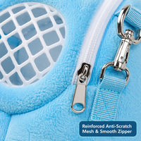 Sac de transport portable pour petits animaux, sac de voyage rond en maille pelucheuse pour hamsters, hérissons, chinchillas, cochons d'Inde