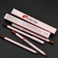Crayon à Lèvres Rose en Bois de Qualité Supérieure, Marque Privée, Longue Tenue, Imperméable, Crayon à Lèvres Marron Imperméable, Vente en Gros