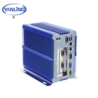 Mini pc industriel robuste, linux, 12v, fanless, interface personnalisée LAN et VGA, boîtier d'ordinateur, diy