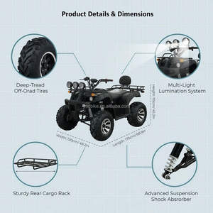 <span class=keywords><strong>Quad</strong></span> électrique pour adultes, inspection de qualité stricte, 2 roues motrices, vitesse maximale de 80 <span class=keywords><strong>km</strong></span>/<span class=keywords><strong>h</strong></span>, exploration de la nature sauvage - Product Image 3