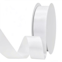 Ruban en satin polyester double face haute densité, impression personnalisée du logo, pour emballage de boîtes cadeaux, ruban décoratif