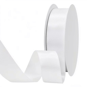 Ruban en satin polyester double face haute densité, impression personnalisée du logo, pour emballage de boîtes cadeaux, ruban décoratif - Product Image 1