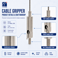 Support de câble réglable à sortie latérale fileté M4, finition argentée, pour suspension de luminaires suspendus, fabricant OEM