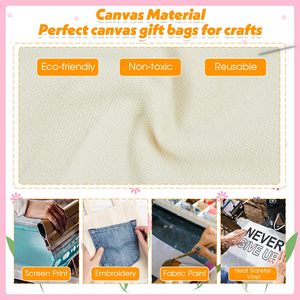 Bolsas de Lona con Logotipo Impreso Personalizado, Bolsas de Algodón Blancas Lisas para Sublimación, Bolsas de Compras de Lona con Logotipos Reutilizables - Product Image 2
