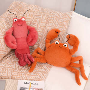 Peluche en coton PP super douce, forme de crabe, homard, ours en peluche, jouet de dessin animé, cadeau pour enfants, ornement lavable, options ODM pour garçons et filles - Product Image 1