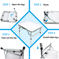 Table pliante moderne en alliage d'aluminium pour camping extérieur, avec sac en filet, portable, résistante aux intempéries et durable