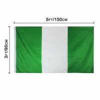 Drapeau extérieur nigérian avec Logo personnalisé, 100% Polyester, 3x5 pieds, offre spéciale