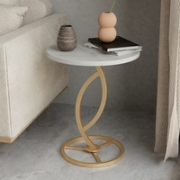 Table basse en métal d'usine, salon, meubles modernes, table d'appoint en marbre