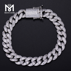 Popular <b>Chain</b> Design Length 925 Sterling <b>Silver</b> Hiphop Moisssanite Moissanite <b>Cuban</b> <b>Chain</b> <b>Link</b> - Product Image 1