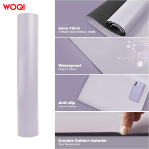 Esterilla de yoga Woqi de 6 mm de grosor, EVA color lavanda púrpura, antideslizante, plegable, para ejercicios en casa y gimnasio. - Product Image 1