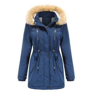 <span class=keywords><strong>Parka</strong></span> de luxe pour femmes, écologique, <span class=keywords><strong>avec</strong></span> <span class=keywords><strong>capuche</strong></span> en fausse fourrure riche, coupe-vent, multi-poches, fermetures éclair, cordon, manteaux en fausse fourrure durables pour femmes - Product Image 5