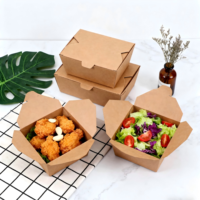Cajas de Embalaje de Alimentos de Papel Kraft Personalizadas, Modernas y Elegantes, con Logotipo