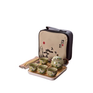 Ensemble tasse et plateau à thé Kung Fu <span class=keywords><strong>en</strong></span> <span class=keywords><strong>terre</strong></span> <span class=keywords><strong>cuite</strong></span> grossière avec petite poignée Théière pour le voyage et le camping Théière - Product Image 5