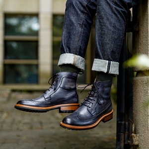 Botas de Cuero para Hombre de Alta Calidad, Hechas a Mano, para Otoño e Invierno, para Ropa de Exterior - Botas Duraderas - Product Image 6