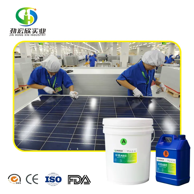 Wholesale Clear Heat Resistant Epoxy Resin And Hardener for Solar panel waterproof packaging