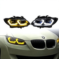 Conjunto de Faros LED de 12V Modificados para BMW Serie 3 E92 E93 M3 2007-2010, Versión de Dos Colores
