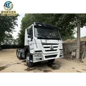 Sinotruck Howo 371hp 375hp 50 60 ton kullanılan 10 Wheeler 6*4 kullanılan Howo traktör kafa römork ağır traktör kamyon satılık