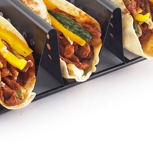 Support à tortillas antiadhésif en fer, forme ondulée, pour burritos et tacos, accessoires de barbecue extérieur, vente en gros - Product Image 3