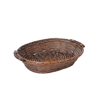 Antique Style Rustique Saule Osier Bois Cadeau Panier De Rangement Panier Présentoir En Gros Forme De Cercle