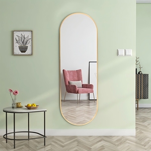 Gương trang điểm hình <span class=keywords><strong>oval</strong></span> mạ vàng thủ công, viền dày, phong cách Art Deco, kích thước lớn, gương toàn thân - Product Image 5