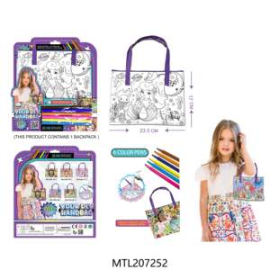 クリスマスギフト カラーリングペイント 洗えるバックパック クラフトトイ ドゥードル 再利用可能 ユニコーンハンドバッグ DIYキット 子供向け - Product Image 4