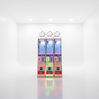 Mini-grue à monnayeur pour jeux d'arcade avec casier à prix, instructions en anglais, garantie 1 an, matériaux métalliques et plastiques, lumières clignotantes