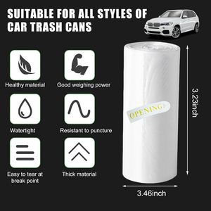 Car Trash <b>Bags</b>, 60 Counts Elastic Transparent Mini Garbage <b>Bags</b>, <b>Waterproof</b> Disposable Trash Can Liner Refills for Car Home - Product Image 3