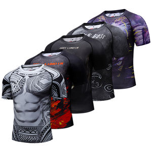 Nuovo arrivo MMA manica corta Rashguard 3D sublimazione <span class=keywords><strong>Anime</strong></span> palestra T-Shirt - Product Image 6